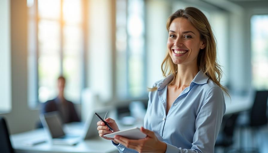 Un recruiter professionista che ascolta con attenzione durante un colloquio